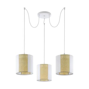 EGLO Arnhem Hanglamp - E27 - Papier/Staal - Wit/Bruin product
