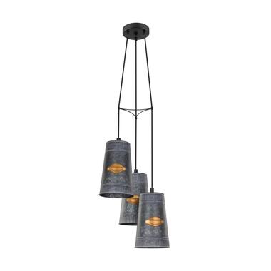 EGLO Honeybourne Hanglamp - E27 - Staal - Zwart/Goud product