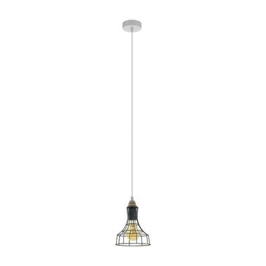 EGLO Itchington 1 Hanglamp - E27 - Staal/Hout - Grijs product
