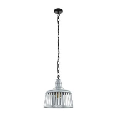 EGLO Wraxall 1 Hanglamp - E27 - Staal - Zwart/Zilver product