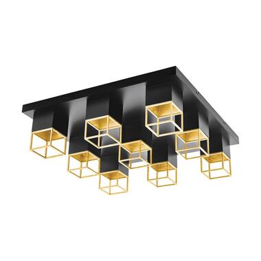 EGLO Montebaldo Plafonnière - GU10 - Staal - Zwart/Goud product