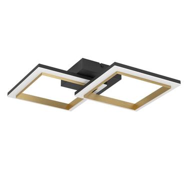 EGLO Calliera Plafonnière - LED - Kunststof - Zwart/Goud/Wit product