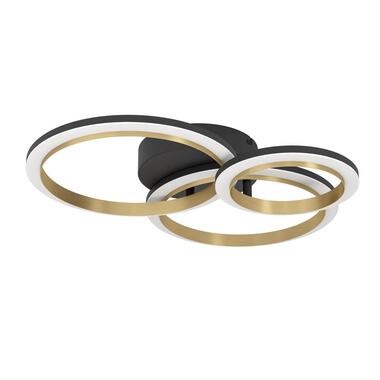 EGLO Calliera Plafonnière - LED - Staal/Kunststof - Zwart/Goud/Wit product