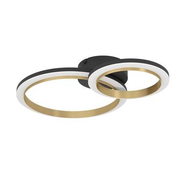 EGLO Calliera Plafonnière - LED - Staal/Kunststof - Zwart/Goud/Wit product