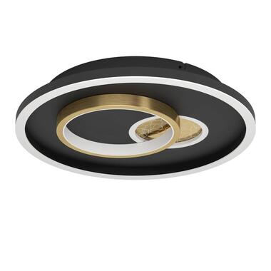 EGLO Tiriolo Plafonnière - LED - Kunststof - Zwart/Goud product