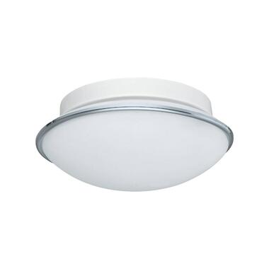 EGLO Dolly Plafonnière - E27 - Staal/Glas - Wit/Chroom product