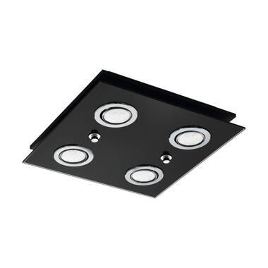 EGLO Grattino Plafonnière - GU10 - Staal/Glas - Zwart product