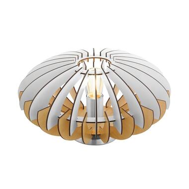EGLO Sotos Tafellamp - E27 - Staal/Hout - Wit/Bruin product