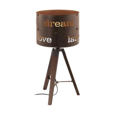EGLO Coldingham Tafellamp - E27 - Staal - Roestbruin/ product