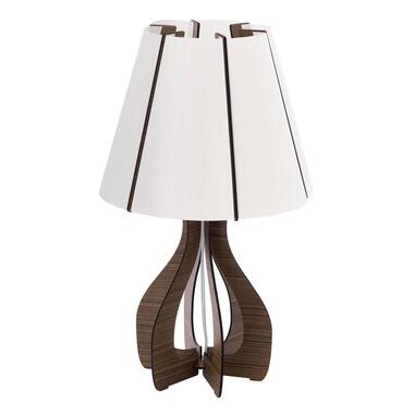 EGLO Cossano Tafellamp - E27 - Kunststof/Hout - Wit/Bruin product