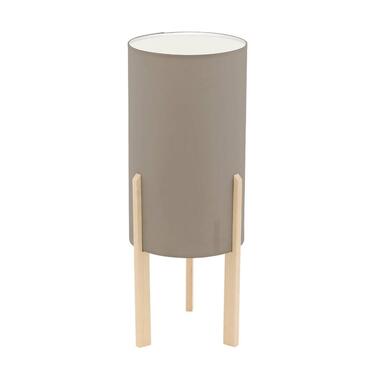 EGLO Campodino Tafellamp - E27 - Staal/Textiel - Bruin/Taupe product