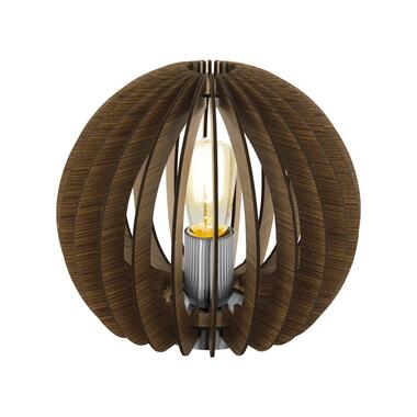 EGLO Cossano Tafellamp - E27 - Staal/Hout - Grijs/Bruin product