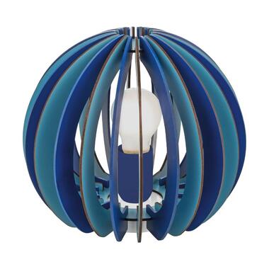 EGLO Fabella Tafellamp - E27 - Staal/Hout - Wit/Blauw product