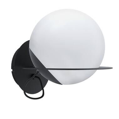 EGLO Sabalete Wandlamp - E27 - Staal/Glas - Zwart/Wit product