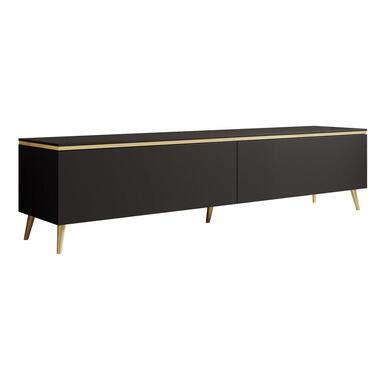 Meubella - TV-Meubel Assunta - Mat zwart - 180 cm - Staand product