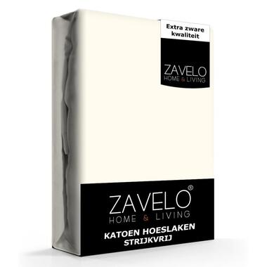 Zavelo Hoeslaken Katoen Strijkvrij Ivoor-Lits-jumeaux (180x210 cm) product