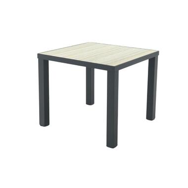 VDG Nola tuintafel 90x90 cm. - Antraciet/Houtlook product