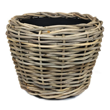 Van der Leeden Planten/bloemen mand - gevlochten - D57 x H43 cm