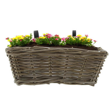 Van der Leeden Balkonmand - rotan gevlochten -41 x 22 x 15 cm product