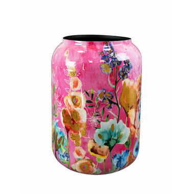 TS Collection Vaas Fiesta Fuchsia - roze - metaal - D30 x H42 cm product