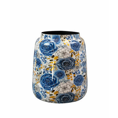 TS Collection Vaas Dutch Blue - blauw - metaal - D21 x H24 cm product