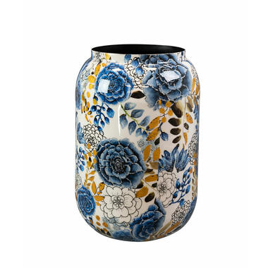 TS Collection Vaas Dutch Blue - blauw - metaal - D30 x H42 cm product