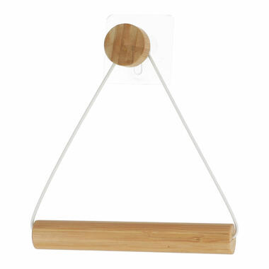 Tendance Toiletrolhouder - hout - wit/naturel - hout - wand/muur product