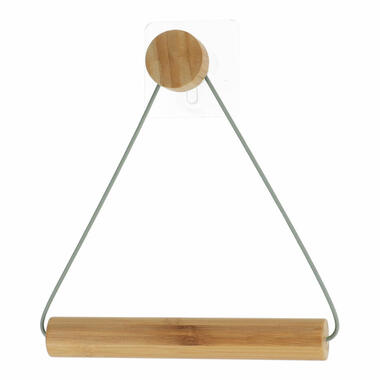 Tendance Toiletrolhouder - hout - groen/naturel - wand/muur product