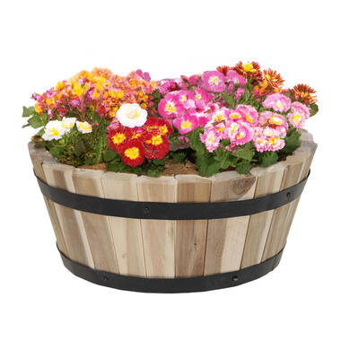 Mega Collections Plantenbak/bloempot Barrel - D29 x H18 cm product