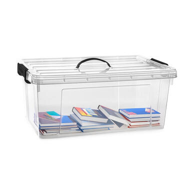 Plasticforte Opbergbox met deksel - grijs - 39L - kunststof product