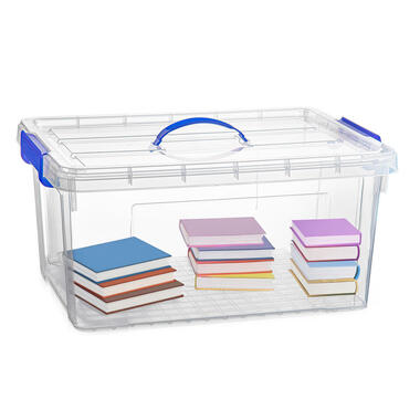 Plasticforte Opbergbox met deksel - blauw - 34L - kunststof product