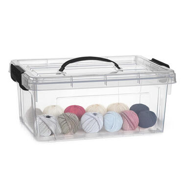 Plasticforte Opbergbox met deksel - grijs - 8.5L - kunststof product