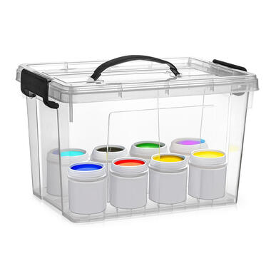 Plasticforte Opbergbox met deksel - grijs - 11L - kunststof product