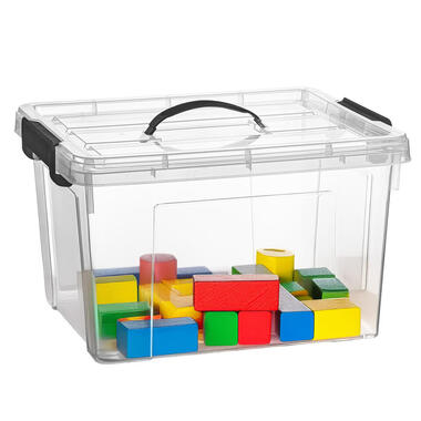 Plasticforte Opbergbox met deksel - grijs - 23.5L - kunststof product