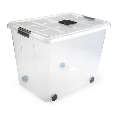 Plasticforte Opslagbak met deksel - 1x - 86L - 62 x 45 x 47 cm product