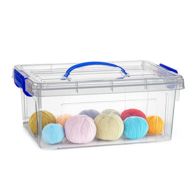 Plasticforte Opbergbox met deksel - blauw - 8.5L - kunststof product