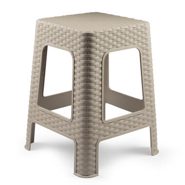 Plasticforte Rotan opstapje/krukje - kunststof - beige product