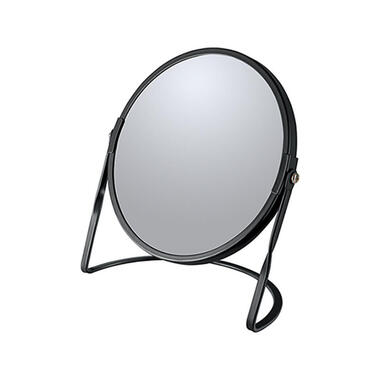 Make-up spiegel Cannes - 5x zoom - metaal - 18 x 20 cm - zwart product