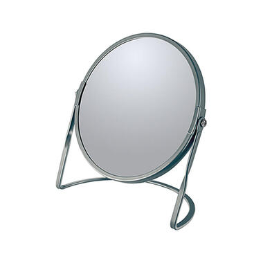 Make-up spiegel Cannes - 5x zoom - metaal - 18 x 20 cm - donkergrijs product