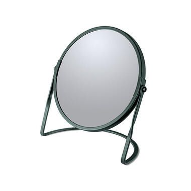 Make-up spiegel Cannes - 5x zoom - metaal - 18 x 20 cm - donkergroen product