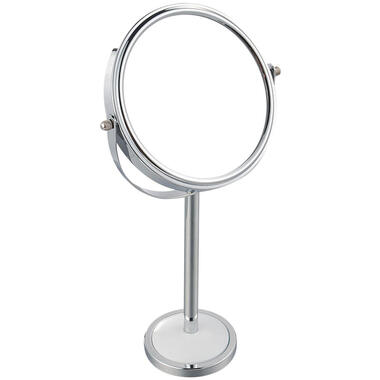 MSV Make-up spiegel - 2-zijdig - op stevige voet - chrome - 15 x 16 cm product