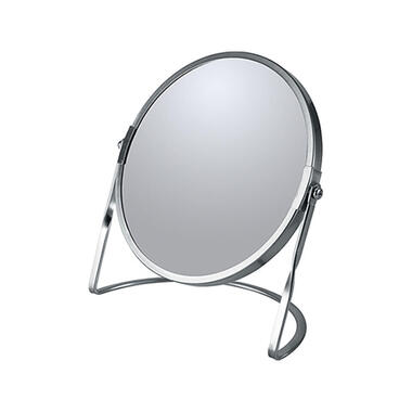 Make-up spiegel Cannes - 5x zoom - metaal - 18 x 20 cm - zilver product