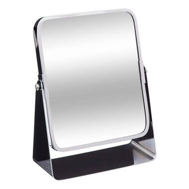 Make-up spiegel - 3x zoom - metaal - 7 x 20 cm - zilver - rechthoek product