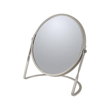 Make-up spiegel Cannes - 5x zoom - metaal - 18 x 20 cm - beige product