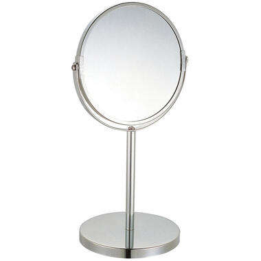 MSV Make-up spiegel - 2-zijdig - op stevige voet - chrome - 17 cm product