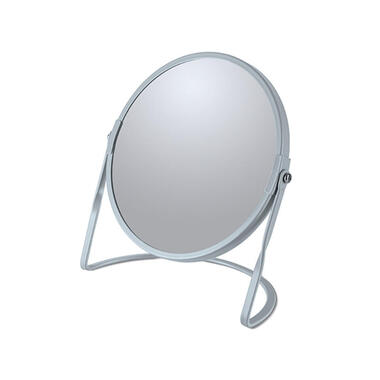 Make-up spiegel Cannes - 5x zoom - metaal - 18 x 20 cm - ijsblauw product