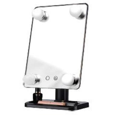 LED Make-up spiegel - zwart - 30 x 18 cm - Hollywood style product