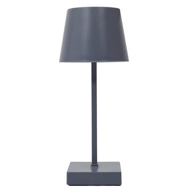 Home deco factory LED tafellamp - kunststof - grijs - touch - 26cm product