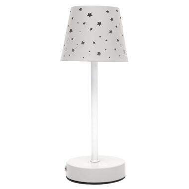 Home deco factory oplaadbare tafellamp - met usb - licht grijs product