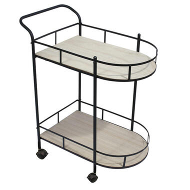 Home Deco Factory Keukentrolley Bistro - metaal/hout - 68x39x80 cm product
